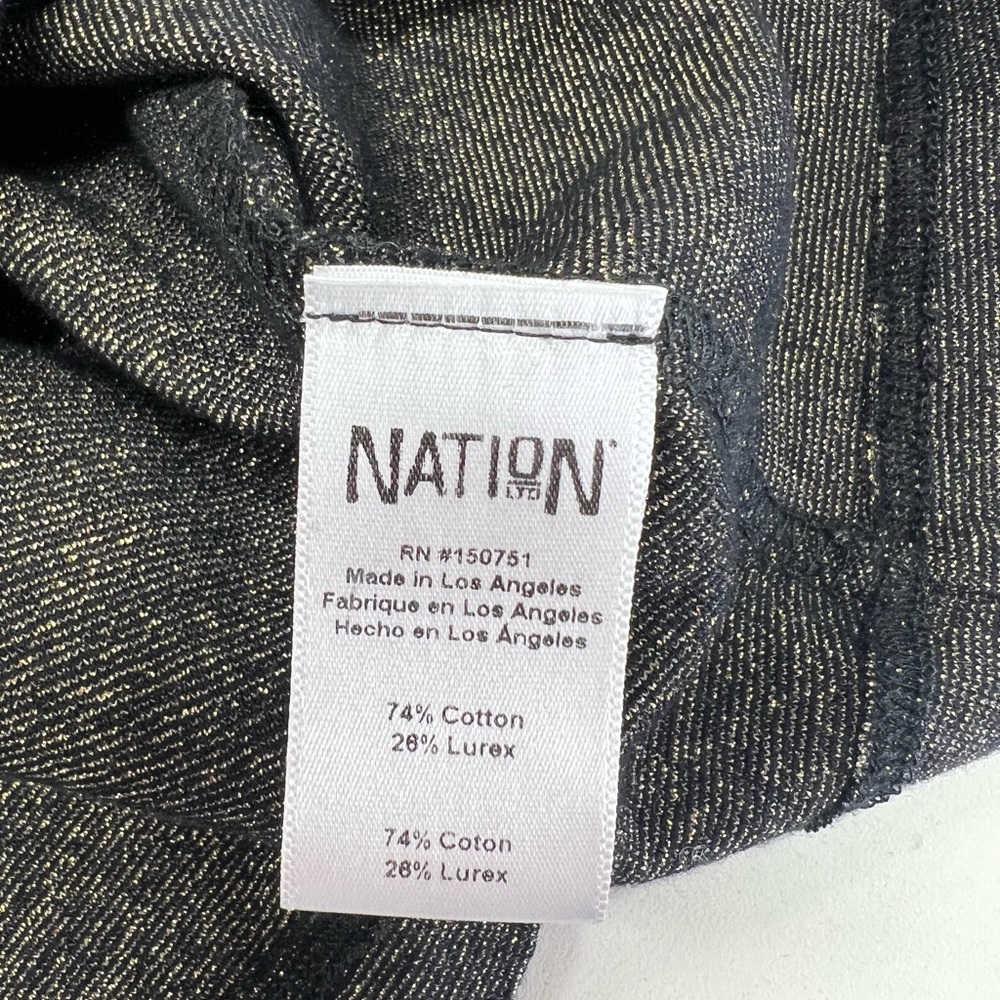 Nation Ltd Little Metallic Dress in Black Gold New With Tags Size Small - Picture 11 of 14